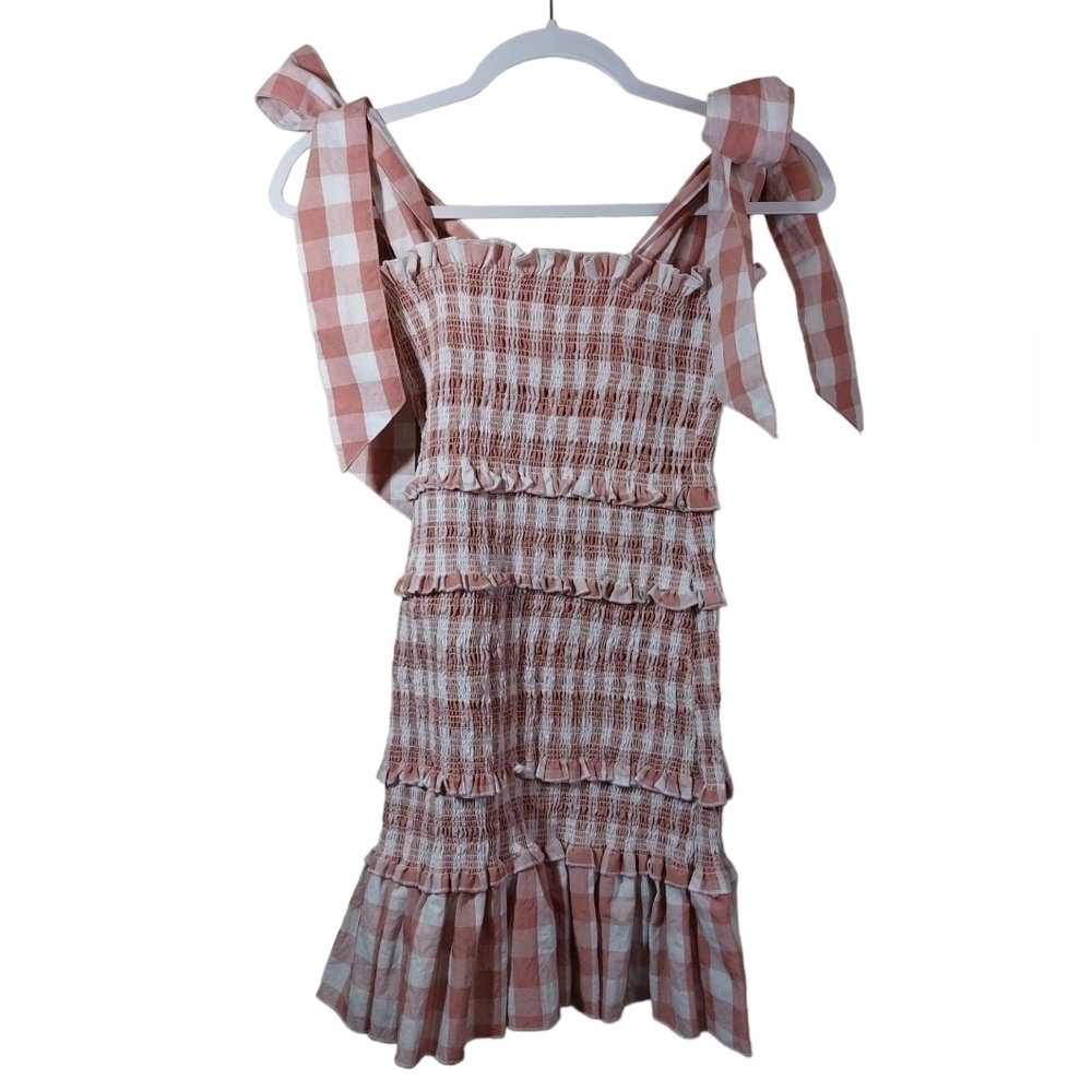 MABLE Ladies Tiered Shoulder Tie Sundress- S - Picture 3 of 7
